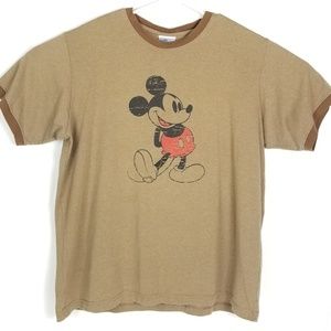 DISNEY Mickey Mouse Tortilla Brown Graphic T Sz XL